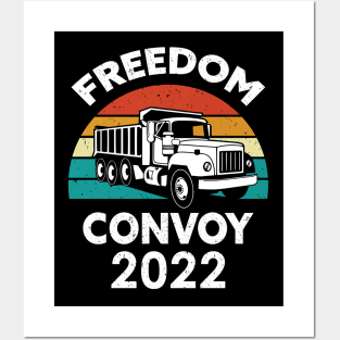 Freedom Convoy 2022 Trucker Driver Retro Design Posters and Art